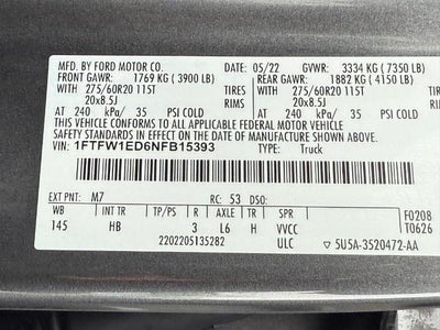 2022 Ford F-150 XL 4WD SuperCrew 5.5' Box