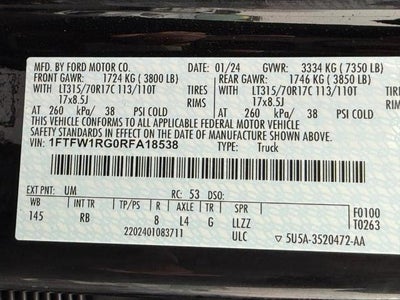 2024 Ford F-150 Raptor 4WD SuperCrew 5.5' Box