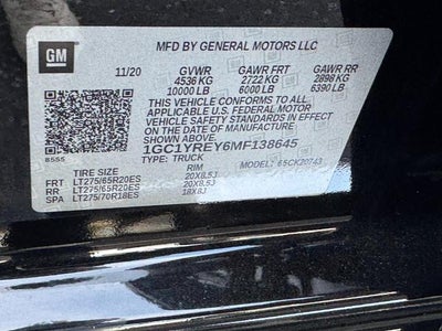 2021 Chevrolet Silverado 2500 HD Crew Cab Standard Box 4-Wheel Drive High Country