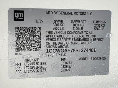 2025 Chevrolet Express Cargo 2500 Base