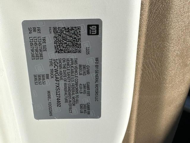 2025 Chevrolet Express Cargo 2500 Base