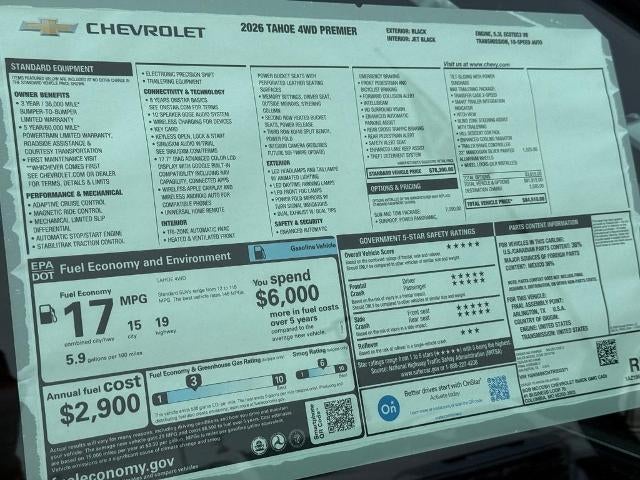 2026 Chevrolet Tahoe Premier