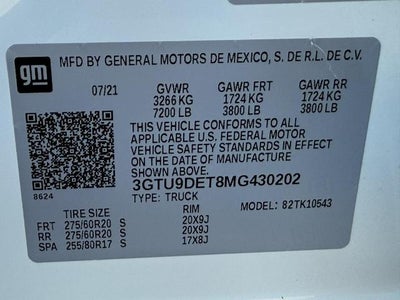 2021 GMC Sierra 1500 Crew Cab Short Box 4-Wheel Drive SLT