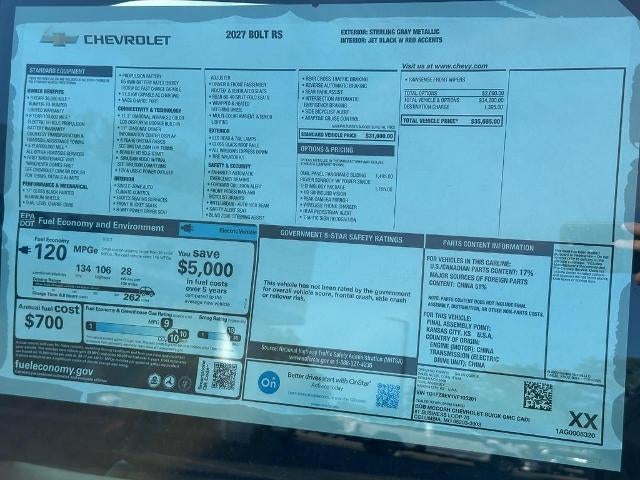 2027 Chevrolet Bolt RS