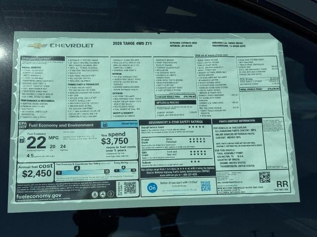 2026 Chevrolet Tahoe Z71
