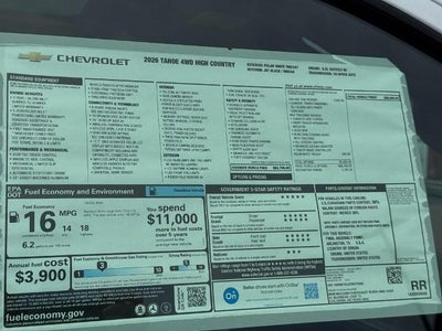 2026 Chevrolet Tahoe High Country