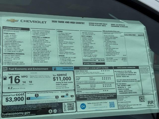 2026 Chevrolet Tahoe High Country