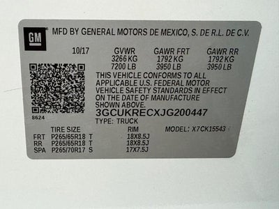 2018 Chevrolet Silverado 1500 LT